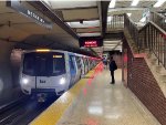 Northbound BART train at Downtown Berkeley Station 